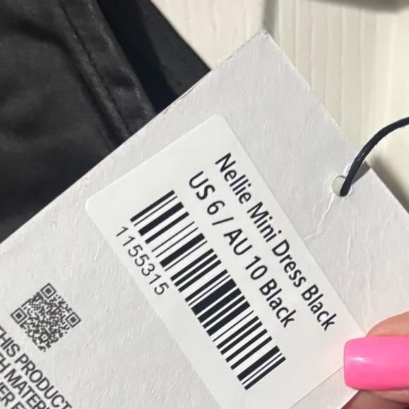 NWT princess Polly  Nellie Mini Dress Black - Picture 3 of 6